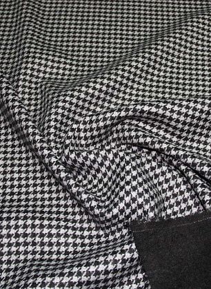 Пальтовая double (н) черно-серая гусиная лапка ш-150см - в интернет-магазине тканей Тессутидея арт. 09-1084