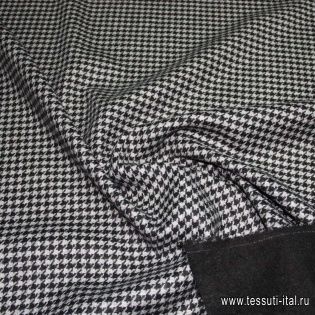 Пальтовая double (н) черно-серая гусиная лапка ш-150см - итальянские ткани Тессутидея арт. 09-1084