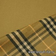 Пальтовая дабл шерсть двухслойная (н) клетка на кэмел - итальянские ткани Тессутидея арт. 09-2135
