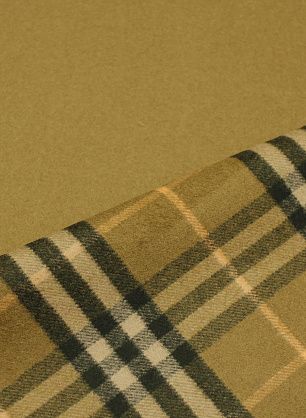 Пальтовая дабл шерсть двухслойная (н) клетка на кэмел - в интернет-магазине тканей Тессутидея арт. 09-2135