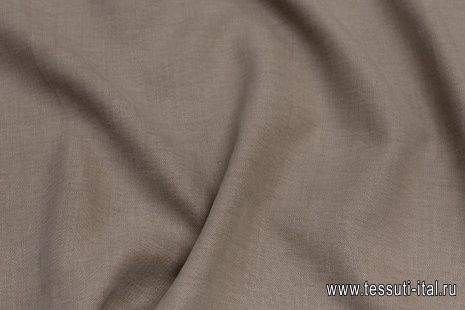 Лен костюмный (о) коричневый - итальянские ткани Тессутидея арт. 16-0742