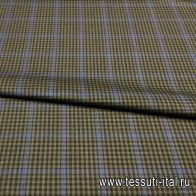 Костюмная клетка (н) черно-сине-коричневая - итальянские ткани Тессутидея арт. 05-2706