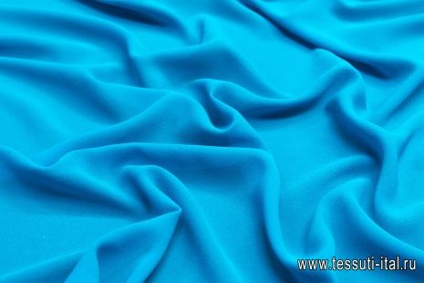 Крепдешин (о) ярко-голубой - итальянские ткани Тессутидея арт. 10-1297