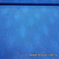 Крепдешин (н) герб на черно-синем восточном орнаменте - итальянские ткани Тессутидея арт. 02-6470