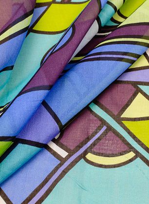 Маркизет купон (0,65м) (н) геометрический орнамент в стиле Marni - в интернет-магазине тканей Тессутидея арт. 01-5034