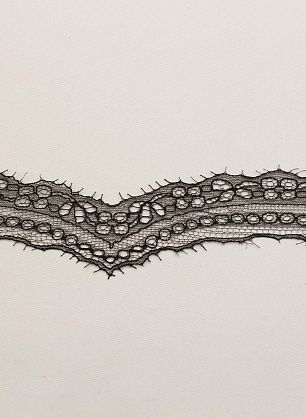 Кружево Solstiss (о) черное ш-2,5см - итальянские ткани Тессутидея 03-7100