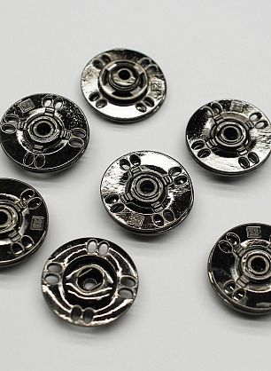 Кнопка металл никель d-23мм  - в интернет-магазине тканей Тессутидея арт. F-7033