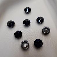 Стразы пришивные синие Swarovski d-12мм - итальянские ткани Тессутидея арт. F-4024