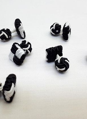 Запонка черно-белая  - в интернет-магазине тканей Тессутидея арт. F-4217