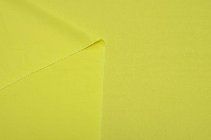 Трикотаж мерсеризованный хлопок (о) ярко-желтый - итальянские ткани Тессутидея арт. 12-1063