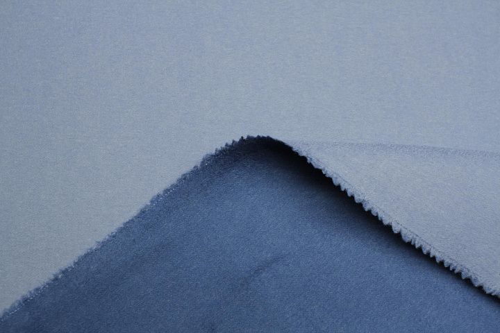 Пальтовая дабл кашемир+шерсть двухслойная (о) синяя/голубая - итальянские ткани Тессутидея арт. 09-2144