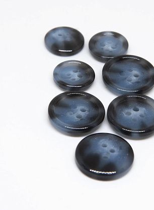 Пуговица пластик 4 прокола d-18мм сине-голубая - в интернет-магазине тканей Тессутидея арт. F-4726