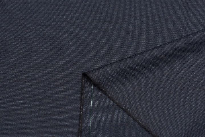 Костюмная (310 г/м) (н) черно-голубая - итальянские ткани Тессутидея арт. 05-4356