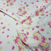 Трикотаж (н) цветочный орнамент на белом Monnalisa - итальянские ткани Тессутидея арт. 12-0670