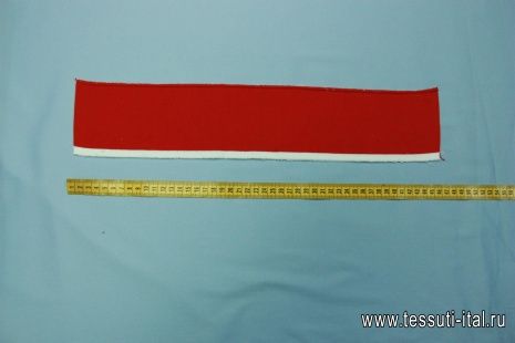 Подвяз красно-белая полоска ш-9см - итальянские ткани Тессутидея арт. F-2870