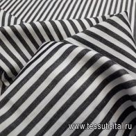 Сорочечная полоска (н) черно-белая - итальянские ткани Тессутидея арт. 01-4716