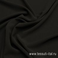 Плательная кади вискоза стрейч (о) черная - итальянские ткани Тессутидея арт. 04-1604