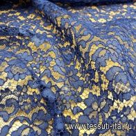 Кружевное полотно (о) синее - итальянские ткани Тессутидея арт. 01-4932