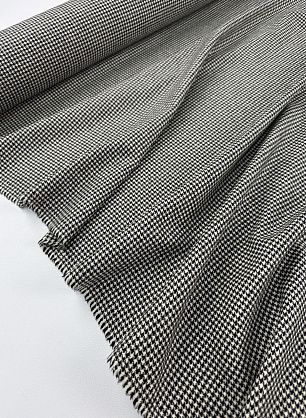 Костюмная кашемир (н) черно-белая гусиная лапка - в интернет-магазине тканей Тессутидея арт. 05-5220