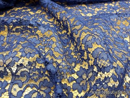 Кружевное полотно (о) синее - итальянские ткани Тессутидея арт. 01-4932