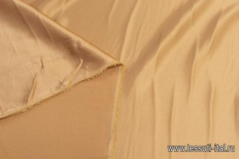 Шелк атлас стрейч (о) песочный - итальянские ткани Тессутидея арт. 10-2345
