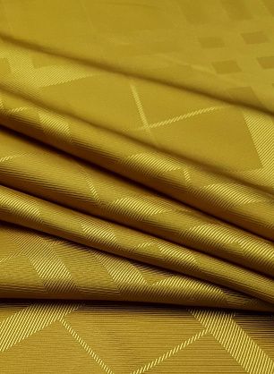 Подкладочная жаккардовая  (о) охра стилизованная клетка - в интернет-магазине тканей Тессутидея арт. 08-0883