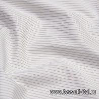 Сорочечная (н) бело-оливковая полоска - итальянские ткани Тессутидея арт. 01-6079