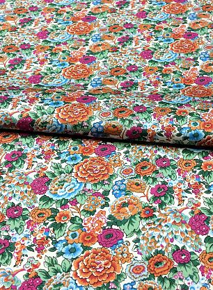 Плательная (н) цветочный орнамент на белом Ratti - в интернет-магазине тканей Тессутидея арт. 01-4477