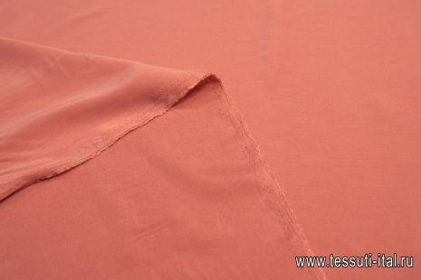 Шелк стрейч матовый (о) лососевый - итальянские ткани Тессутидея арт. 10-1267
