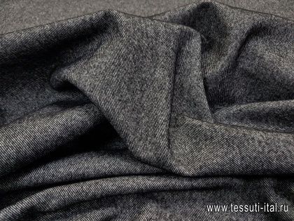 Пальтовая под джинсу (н) черно-белая - итальянские ткани Тессутидея арт. 05-1713