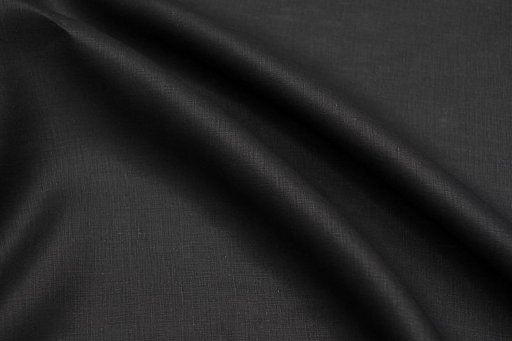 Лен сорочечный (о) черный - итальянские ткани Тессутидея арт. 16-1079