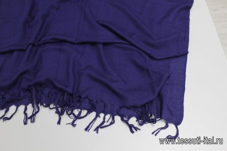 Кашемир купон-палантин темно-синий 175*85см - итальянские ткани Тессутидея арт. F-6462