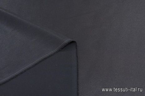 Плательная кади стрейч с напылением (о) черная - итальянские ткани Тессутидея арт. 03-5525
