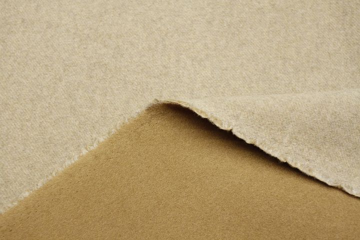 Пальтовая дабл кашемир+шерсть двухслойная (о) бежевая - итальянские ткани Тессутидея арт. 09-2152