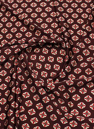 Трикотаж (н) красно-белый геометрический рисунок на темно-бордовом - в интернет-магазине тканей Тессутидея арт. 14-1748