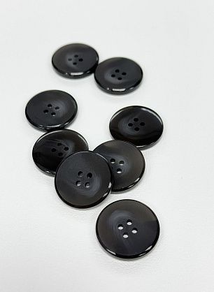 Пуговица пластик 4 прокола d-28мм серо-черная - в интернет-магазине тканей Тессутидея арт. F-7126