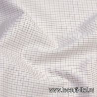 Сорочечная (н) бело-коричневая клетка - итальянские ткани Тессутидея арт. 01-6012