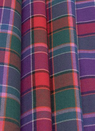 Костюмная клетка(н) красно-сиренево-зеленая - в интернет-магазине тканей Тессутидея арт. 05-4379
