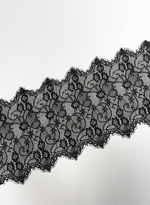 Кружево (о) черное ш-31см - в интернет-магазине тканей Тессутидея арт. 03-7611