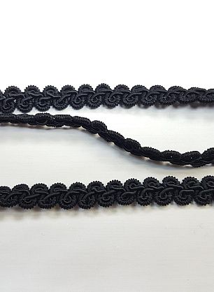 Тесьма макраме (о) черная ш-1,4см - в интернет-магазине тканей Тессутидея арт. 01-5640