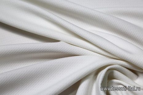 Плательная фактурная стрейч (о) белая - итальянские ткани Тессутидея арт. 03-4370