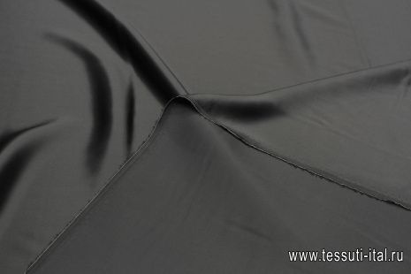 Шелк атлас (о) темно-серый - итальянские ткани Тессутидея арт. 10-3369