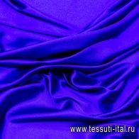 Плательный атлас стрейч (о) васильковый - итальянские ткани Тессутидея арт. 02-8216