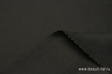 Пальтовая дабл кашемир+шерсть двухслойная (о) черная - итальянские ткани Тессутидея арт. 09-2151