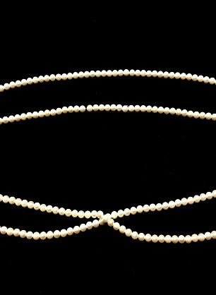 Нить жемчуга d-5мм (150 см) серая, сиреневая,айвори - в интернет-магазине тканей Тессутидея арт. F-3422