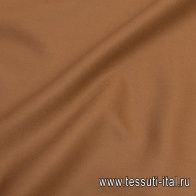 Костюмная стрейч двухслойная (о) коричневая - итальянские ткани Тессутидея арт. 05-4169