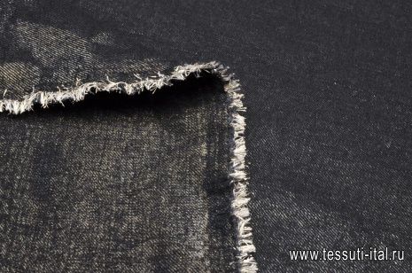 Плательная дабл с люрексом (о) черно-серебрянная - итальянские ткани Тессутидея арт. 17-0893