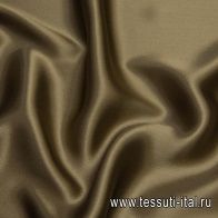 Шелк атлас стрейч (о) болотный - итальянские ткани Тессутидея арт. 10-2028