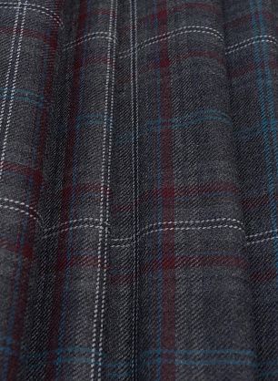 Костюмная (н) серо-бордово-бирюзовая клетка - в интернет-магазине тканей Тессутидея арт. 05-4213