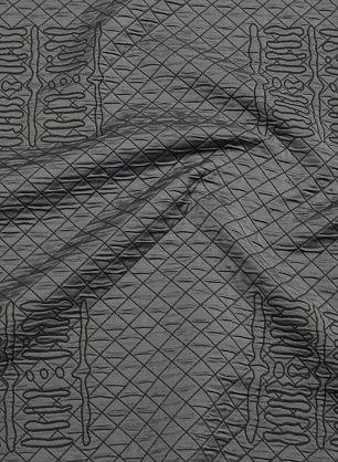 Плащевая стежка дабл (н) орнамент на сером/зеленом - в интернет-магазине тканей Тессутидея арт. 11-0534